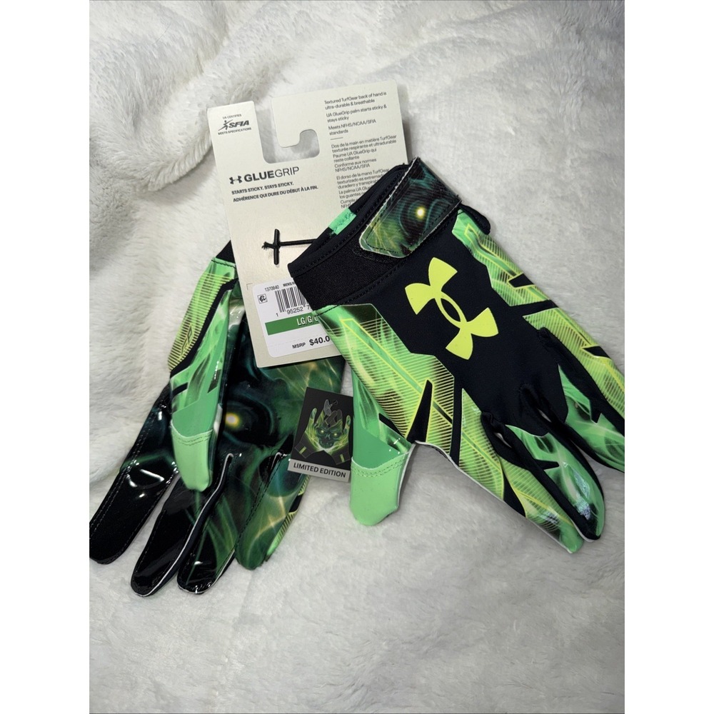Under Armour UA F8 Skull Limited Edition Football Gloves Grip Men's Large - Picture 2 of 3
